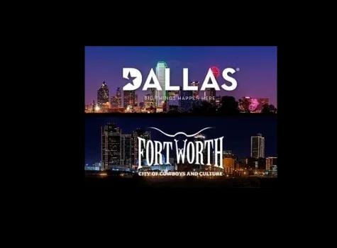 Dallas and Fort Worth city skylines