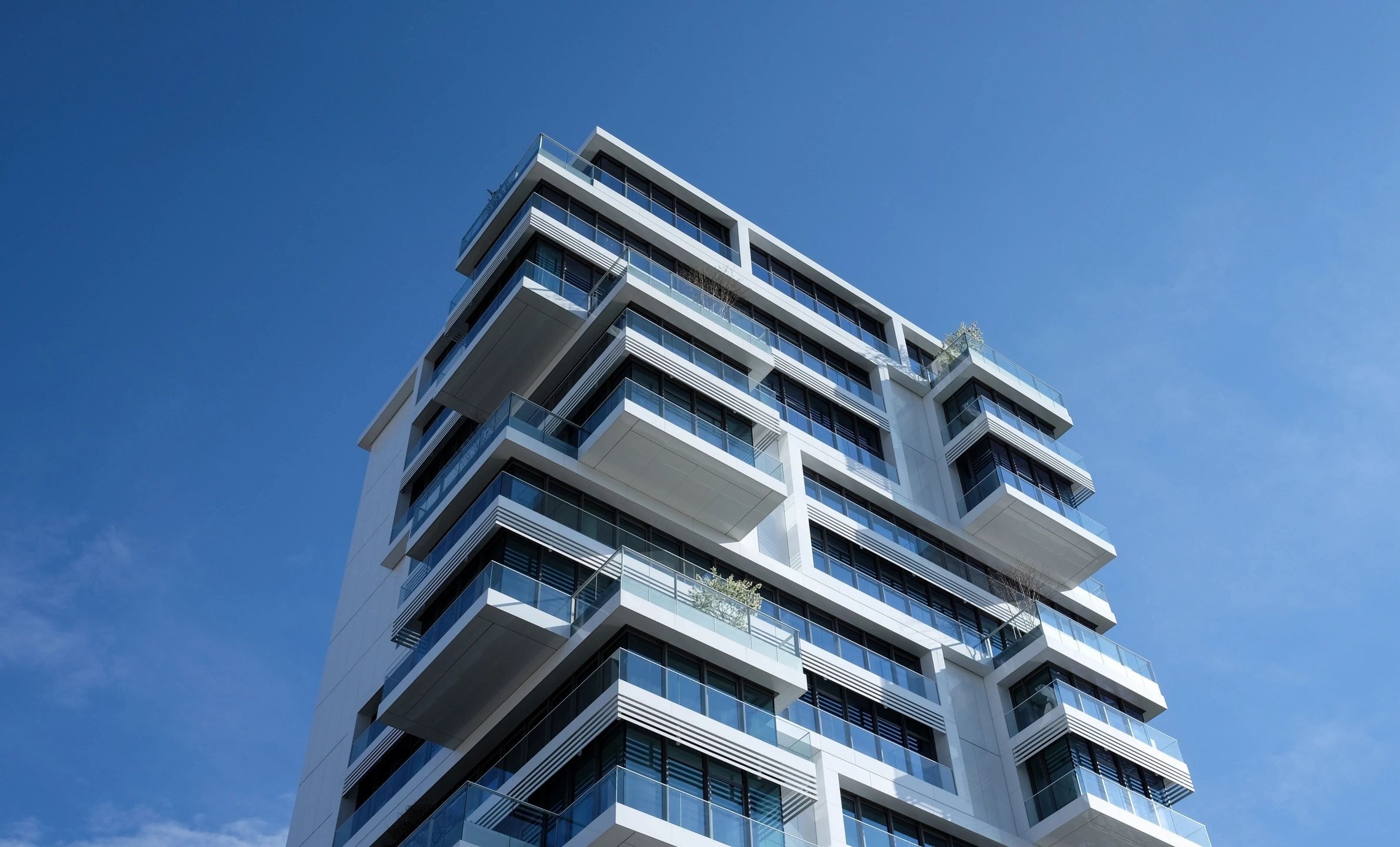 Modern high-rise residential building